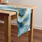 Passover Seder Hebrew Blauwgroen Agate Persoonlijk Medium Tafelloper (Voorbeeld)