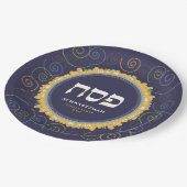 Passover Seder Jerusalem Swirl Hebreeuws Name Bord (Gekanteld)