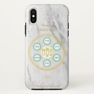  Passover Seder Kosher Pesach-marmerbord iPhone X Hoesje