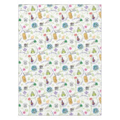 Passover Seder Matzah Wine Kikkers Whimsy w Hebree Tafelkleed (Voorkant)