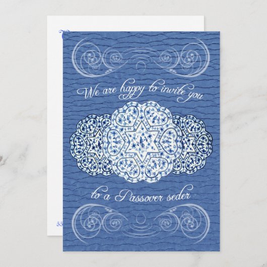 Passover Seder-uitnodiging Kaart (Voorkant / Achterkant)