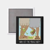 Passover Square Magnet die de kikkers uit Funny li Magneet (Voorkant / Achterkant)