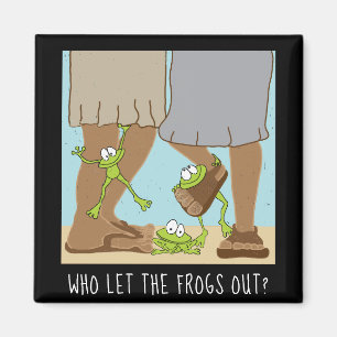 Passover Square Magnet die de kikkers uit Funny li Magneet