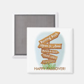 Passover Square Magnet "Signs of that Time" Magneet (Voorkant / Achterkant)