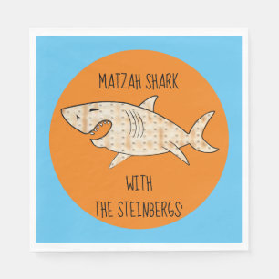 Passover Standaard Servetten Matzah Shark Patroon