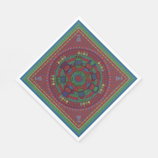 Passover Standard Napels - Seder Table Pattern Servet (Hoek)