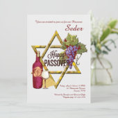 Passover Star van David Invitation Kaart (Staand voorkant)