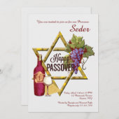 Passover Star van David Invitation Kaart (Voorkant / Achterkant)