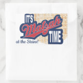 Passover Sticker Rechthoek "Het is Matzah Time" (Tas)