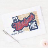 Passover Sticker Rechthoek "Het is Matzah Time" (Envelop)