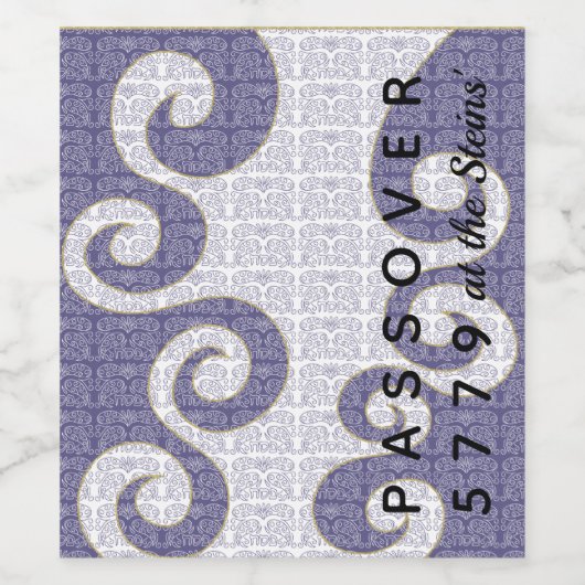 Passover Wijnfles Etiket Afscheid van het Zee (Enkel label)