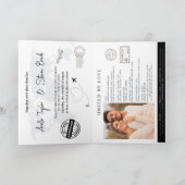 Passport Destination Faux Faire-part de mariage or (Intérieur)