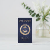Passport Travel Agent World Map Boarding Pass Visitekaartje (Staand voorkant)