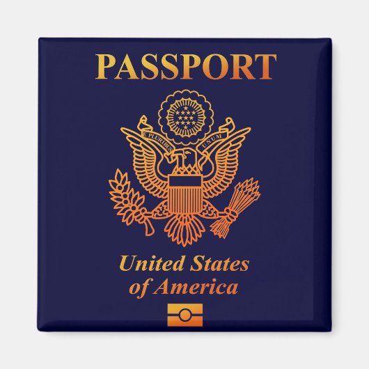 PASSPORT(USA) MAGNEET (Voorkant)