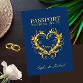 Passport Wedding Invitation-Destination Weddings Aankondiging