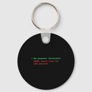 Password123 grappige hergebruik fout terminal tech sleutelhanger
