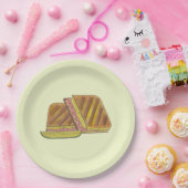 Past Cuban Sandwich Ham Cheese Salami PIckle Papieren Bordje (Feest)