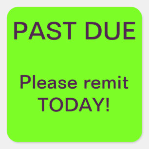 PAST DUE Collecties Sticker
