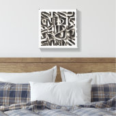 Past gemakkelijk in verschillende omgevingen canvas afdruk (Insitu (Slaapkamer))