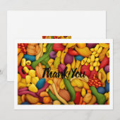 Pasta art achtergrond bedankkaart (Voorkant / Achterkant)