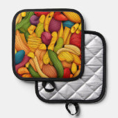 Pasta art achtergrond pannenlap (Voorkant / Achterkant)