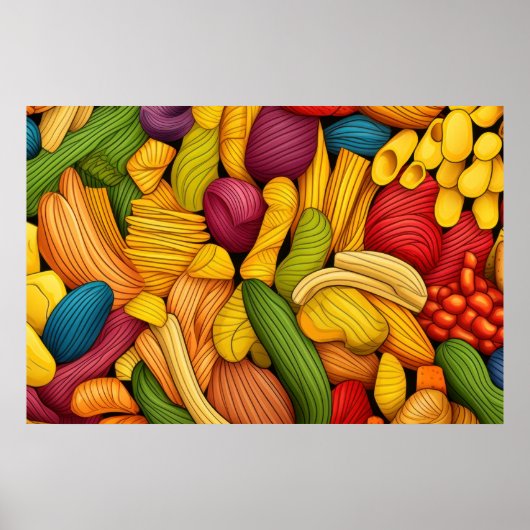 Pasta art background LARGE Poster (Voorkant)