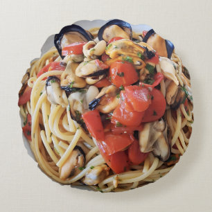 Pasta Art Sierkussen – Italiaans eten Rond Kussen
