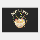 Pasta Away Funny Noodles Kawaii Japans esthetisch Inpakpapier Vel (Voorkant)