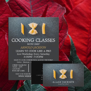 Pasta-beeldscherm, Chef, koken Visitekaartje