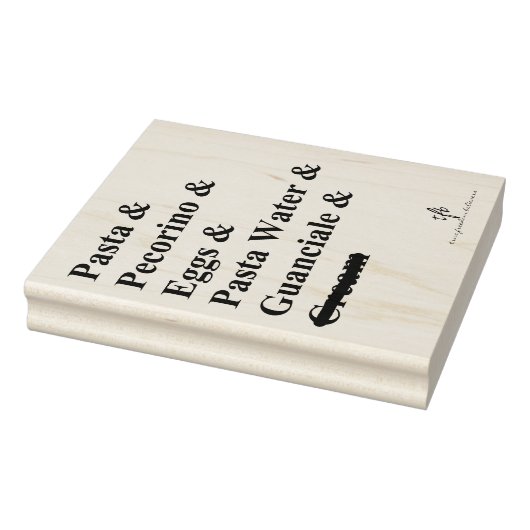 Pasta Carbonara Ingrediënten Rubberstempel (Stempel)