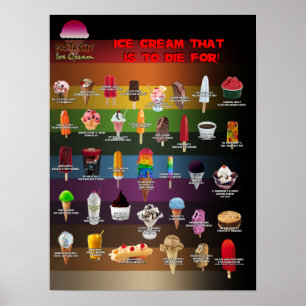 Pasta City Ice Cream Poster/Menu Poster