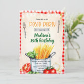 Pasta Class Party Invitation (Debout devant)
