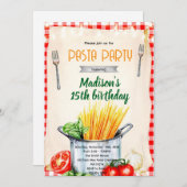 Pasta Class Party Invitation (Devant / Derrière)