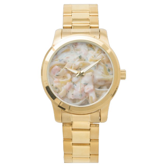 Pasta Custom Food Photo Horloge (Voorkant)