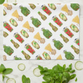 Pasta en Pepper Jars Theedoek (Gevouwen)