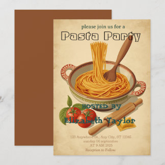 Pasta Feest Uitnodiging Italiaans Eetfestijn