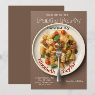 Pasta Feest Uitnodiging Italiaans Eetfestijn