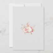  pasta Floral Roos Style Wedding Kaart (Achterkant)