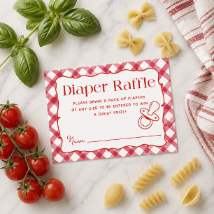 Pasta & Fopspenen Handgetekende Italiaanse Luierra Informatiekaartje