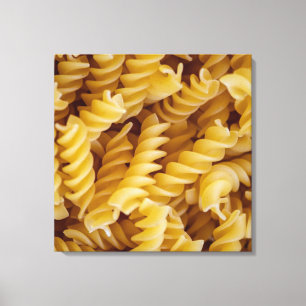 Pasta Fusilli Noodles Canvas Afdruk