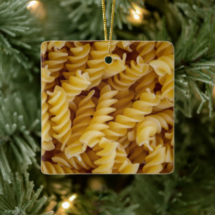 Pasta Fusilli Noodles Keramisch Ornament