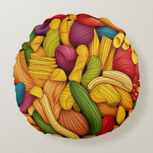 Pasta kunst achtergrond rond kussen