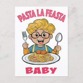 Pasta La Feasta Baby Briefkaart