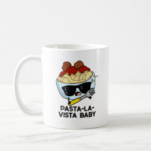 Pasta-la-vista Baby Funny Food Pasta Pun Koffiemok