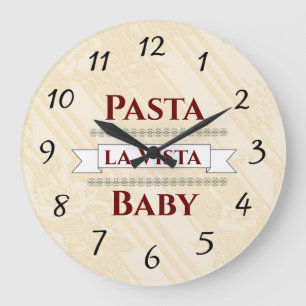 Pasta la Vista Baby Wall Clock Grote Klok