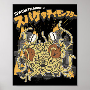 Pasta lover monster Spaghetti Poster