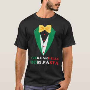Pasta NOOIT FARFALLE VAN PASTA Italiaanse kleuren T-shirt