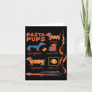 Pasta P Hond Grappige Dachshund Hond Pasta Foodie Kaart