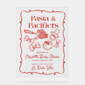 Pasta & Pacifiers Italian Baby Shower Welcome (Recto)