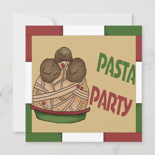 Pasta Partij Kaart (Voorkant)